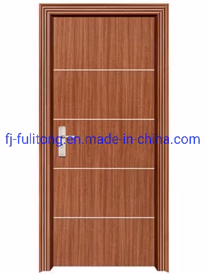 Porte de balcon composite intérieure en bois de verre coulissant PVC WPC MDF